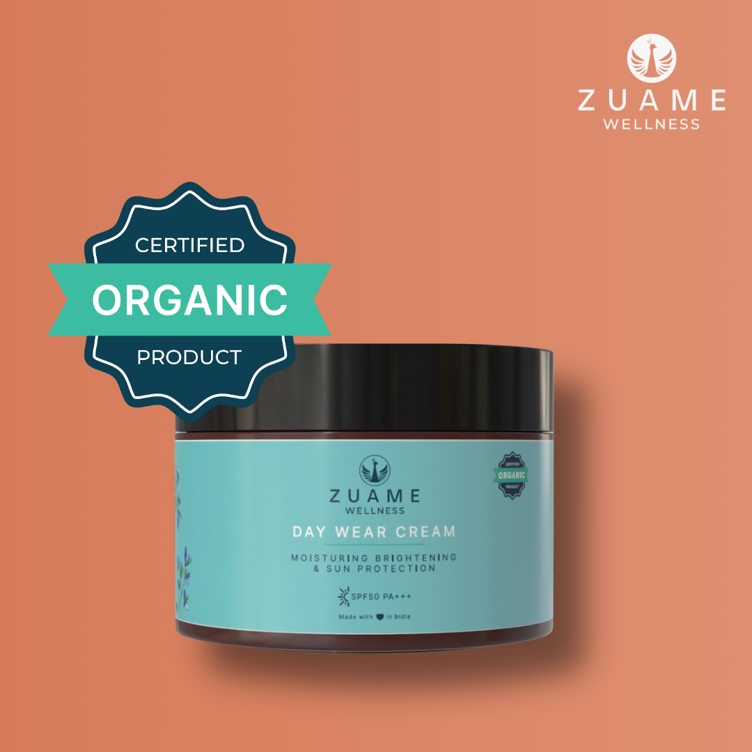 Zuame Day Wear Cream with Sun Protection SPF50 PA+++: Daily Moisturizer with Nourishing Botanicals and SPF