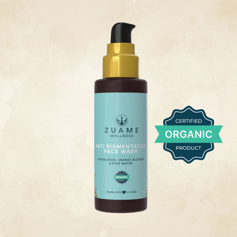 Zuame Clarifying Ritual Wash | Anti-Pigmentation Face Wash with Sandalwood, Turmeric & Neem | Certified Organic | For Women 35+