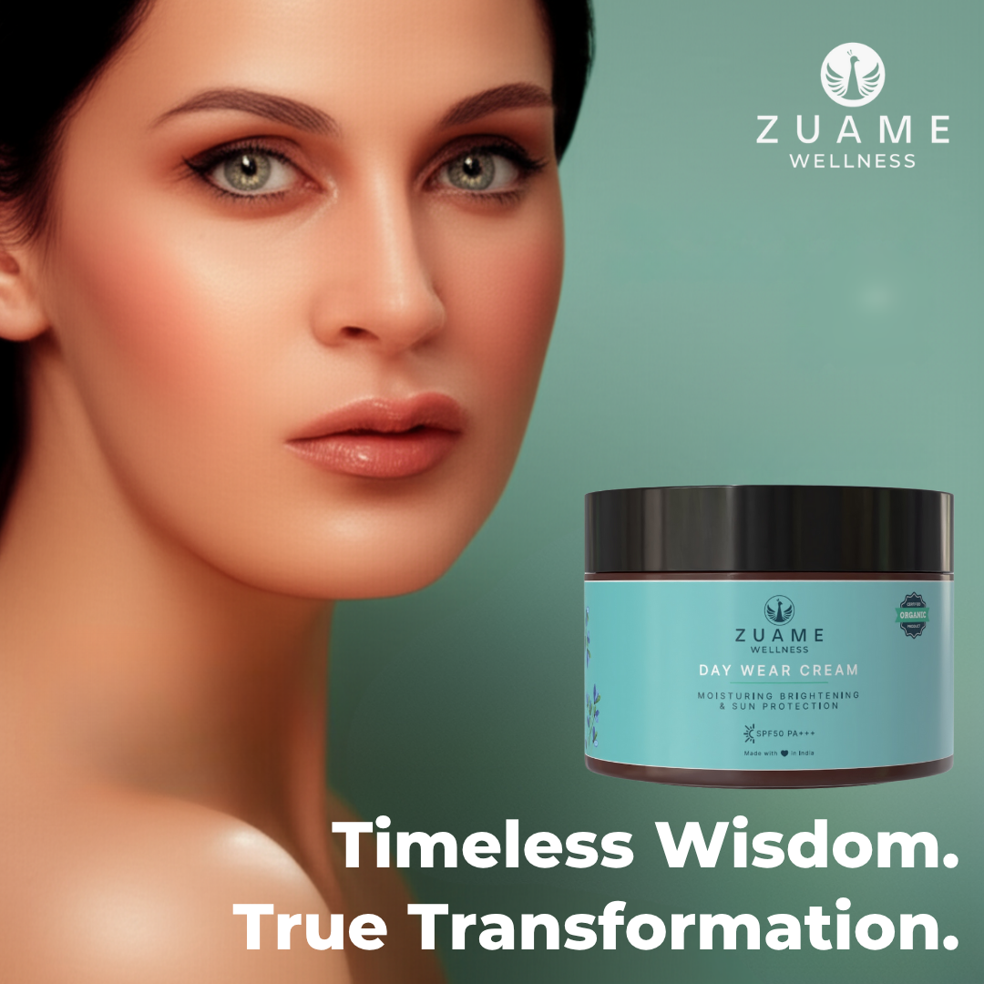Zuame Day Wear Cream with Sun Protection SPF50 PA+++: Daily Moisturizer with Nourishing Botanicals and SPF