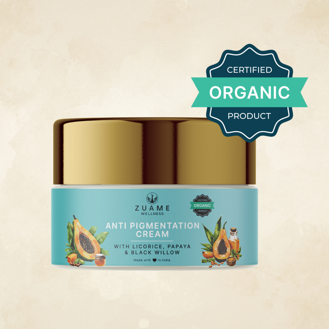 Zuame Anti Pigmentation Cream for Women 35+ | Dark Spot Corrector with Licorice, Willow Bark & Tulsi | Reduces Pigmentation, Brightens Skin Tone & Restores Natural Glow