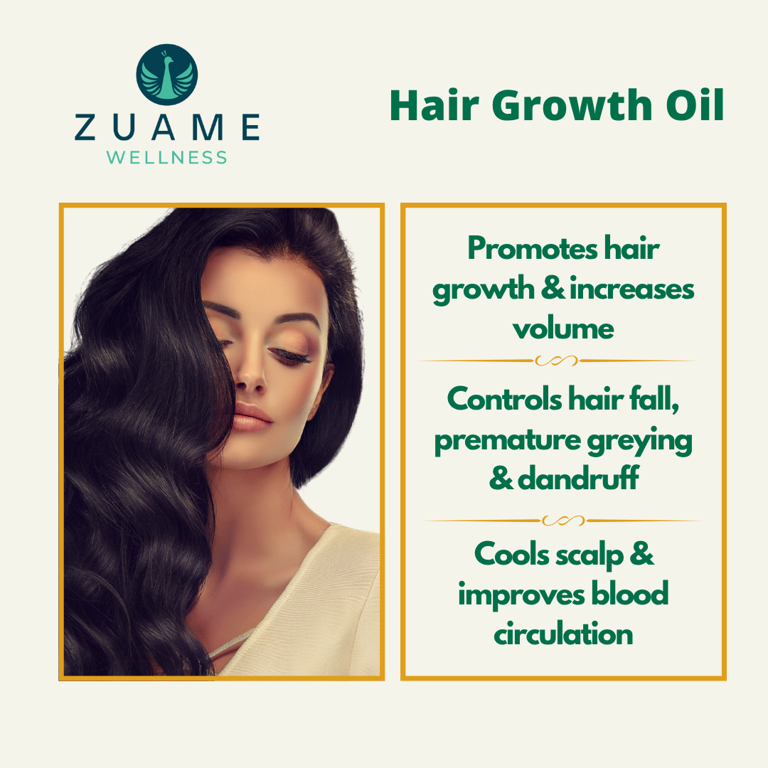 Quick Hair Growth Oil With Bhringraj, Gudaari Saag & Garlic - Zuame Hair Growth Oil