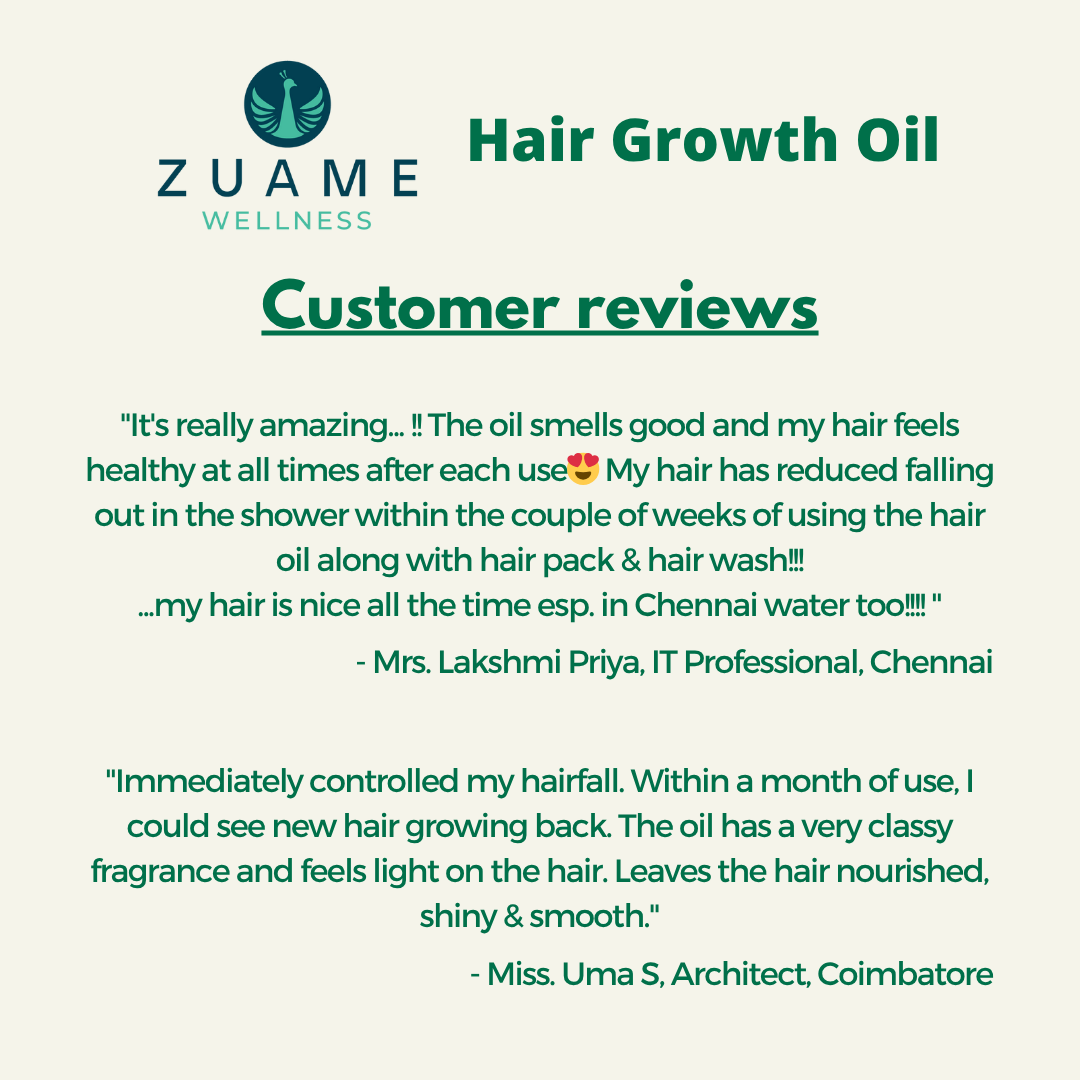 Quick Hair Growth Oil With Bhringraj, Gudaari Saag & Garlic - Zuame Hair Growth Oil