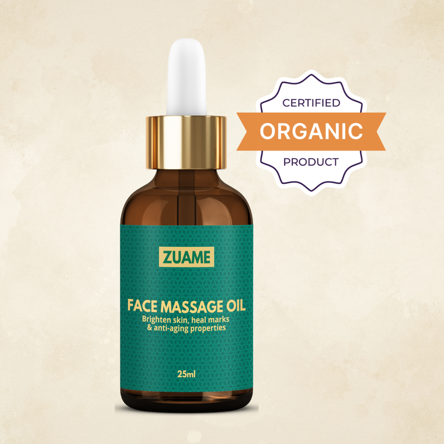Face Massage Oil — Siddha-Formulated for Brightening, Pigmentation & Ageing Skin | Saffron, Red Sandal & Licorice | Certified Organic