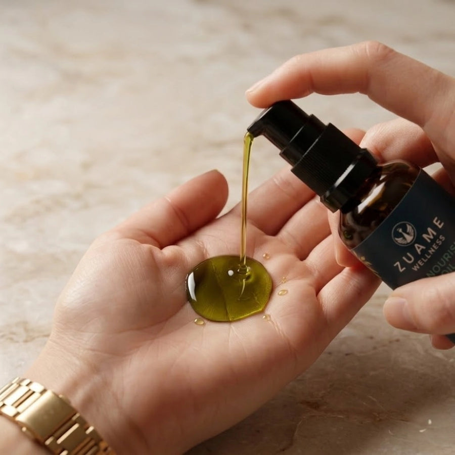 Zuame Deep Nourishing Hair Oil — Nutgrass, Indigo, Kalonji & Walnut