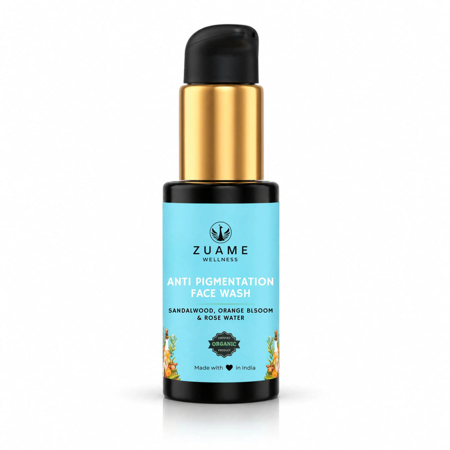 Zuame Clarifying Ritual Wash | Anti-Pigmentation Face Wash with Sandalwood, Turmeric & Neem | Certified Organic | For Women 35+
