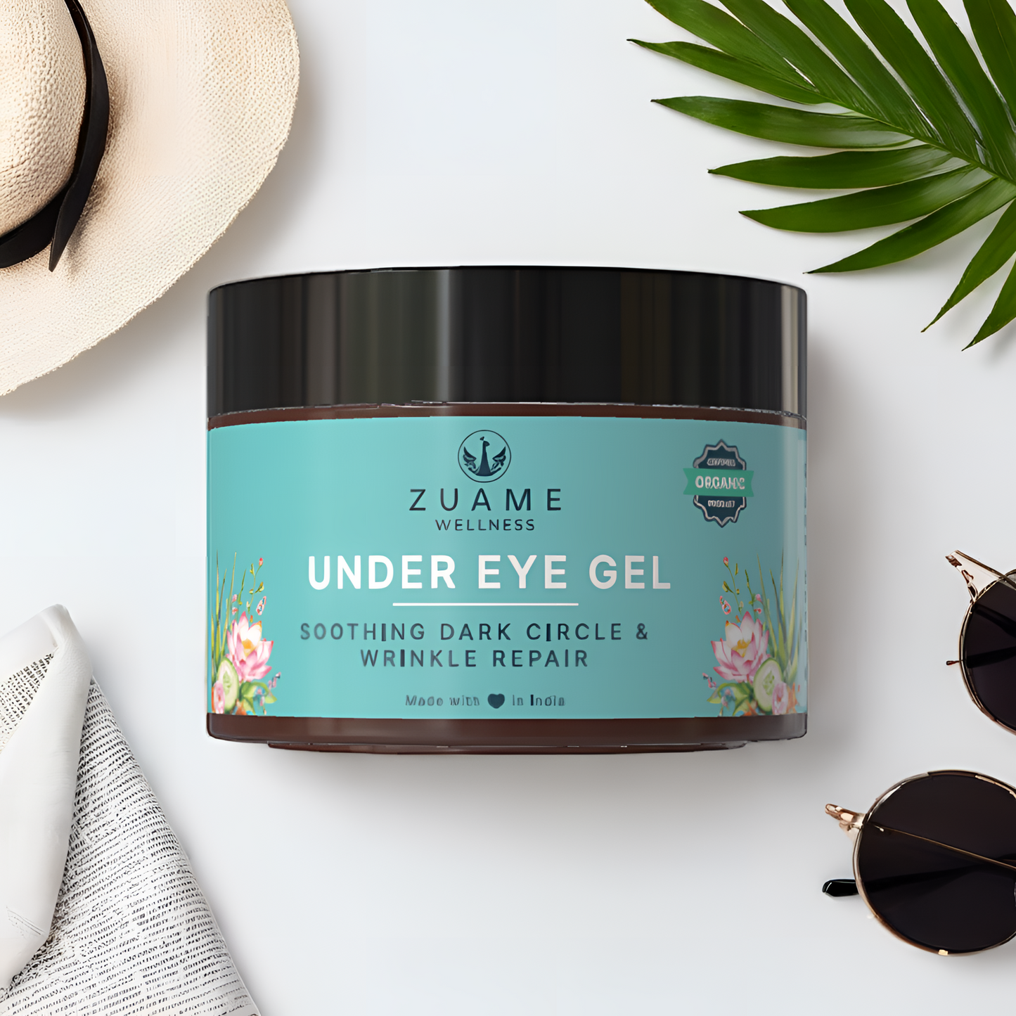 Mini Trial 5g Pack - Zuame Under Eye Gel Mini – Luxury Organic Solution for Dark Circles, Puffiness & Ageing Eyes