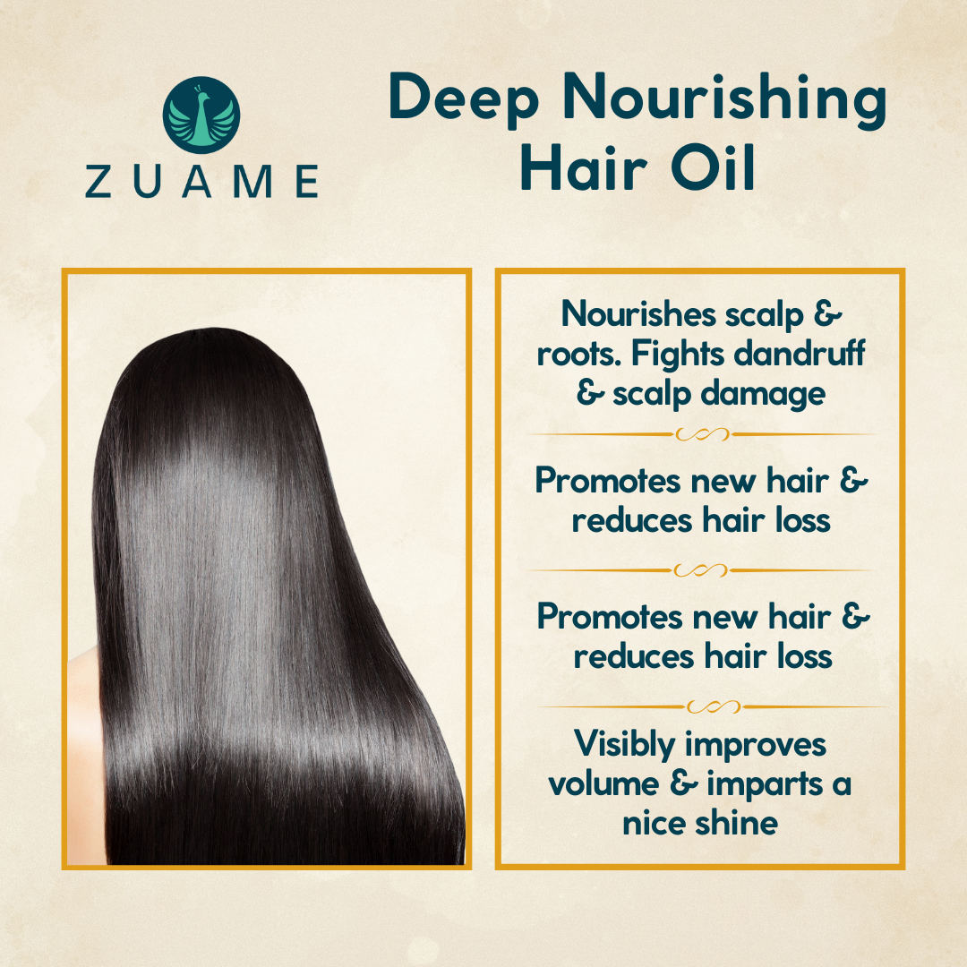 Deep Nourishing Hair Oil - Bhringraj, Kalonji & Onion Hair Treatment Oil For Thick Hair