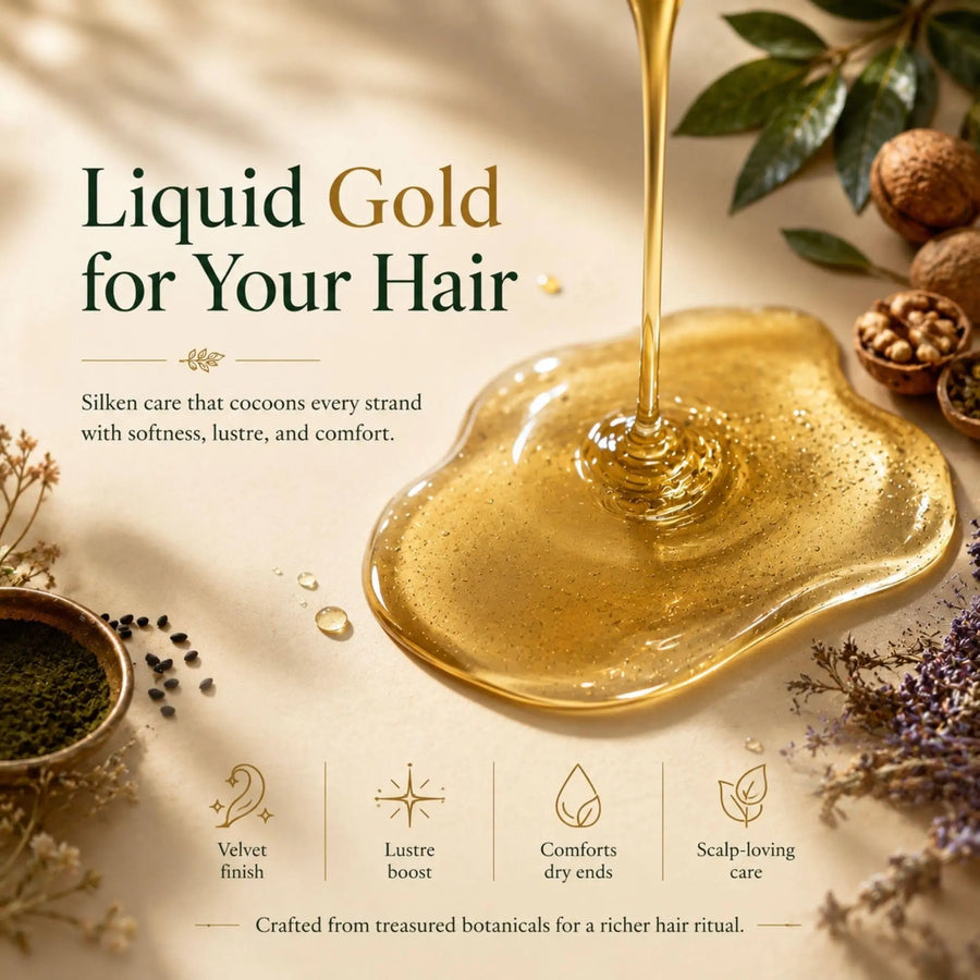 Zuame Deep Nourishing Hair Oil — Nutgrass, Indigo, Kalonji & Walnut