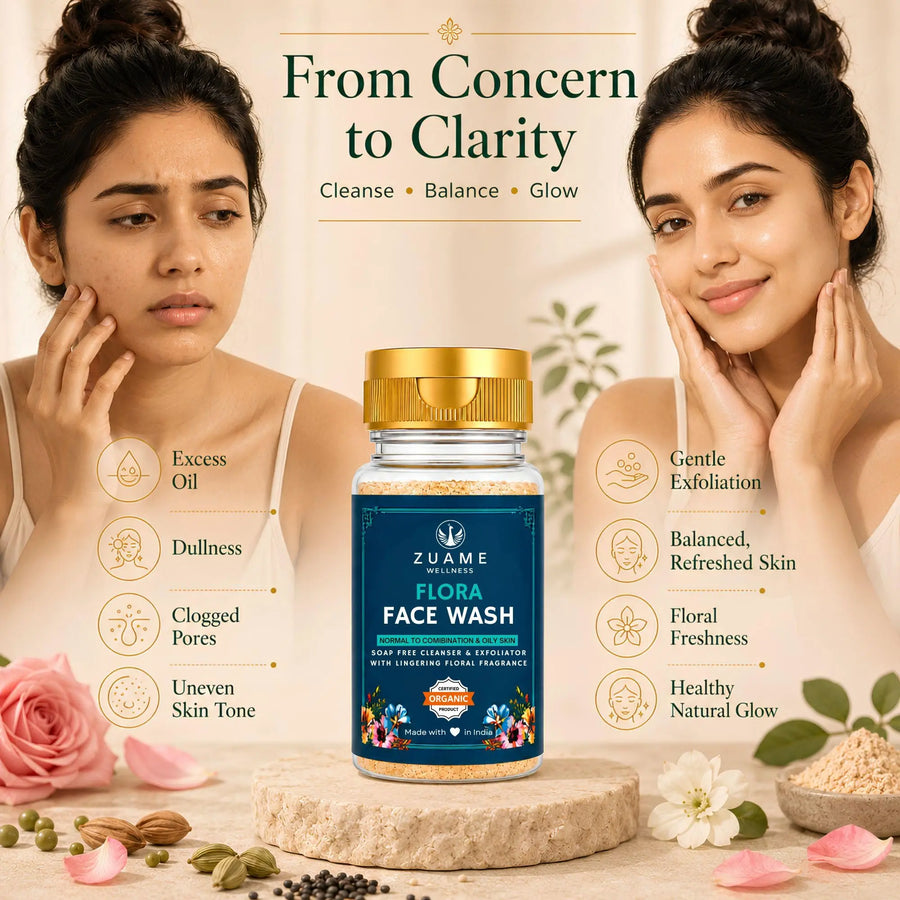 Flora Face Wash for Gentle Cleansing & Brightening