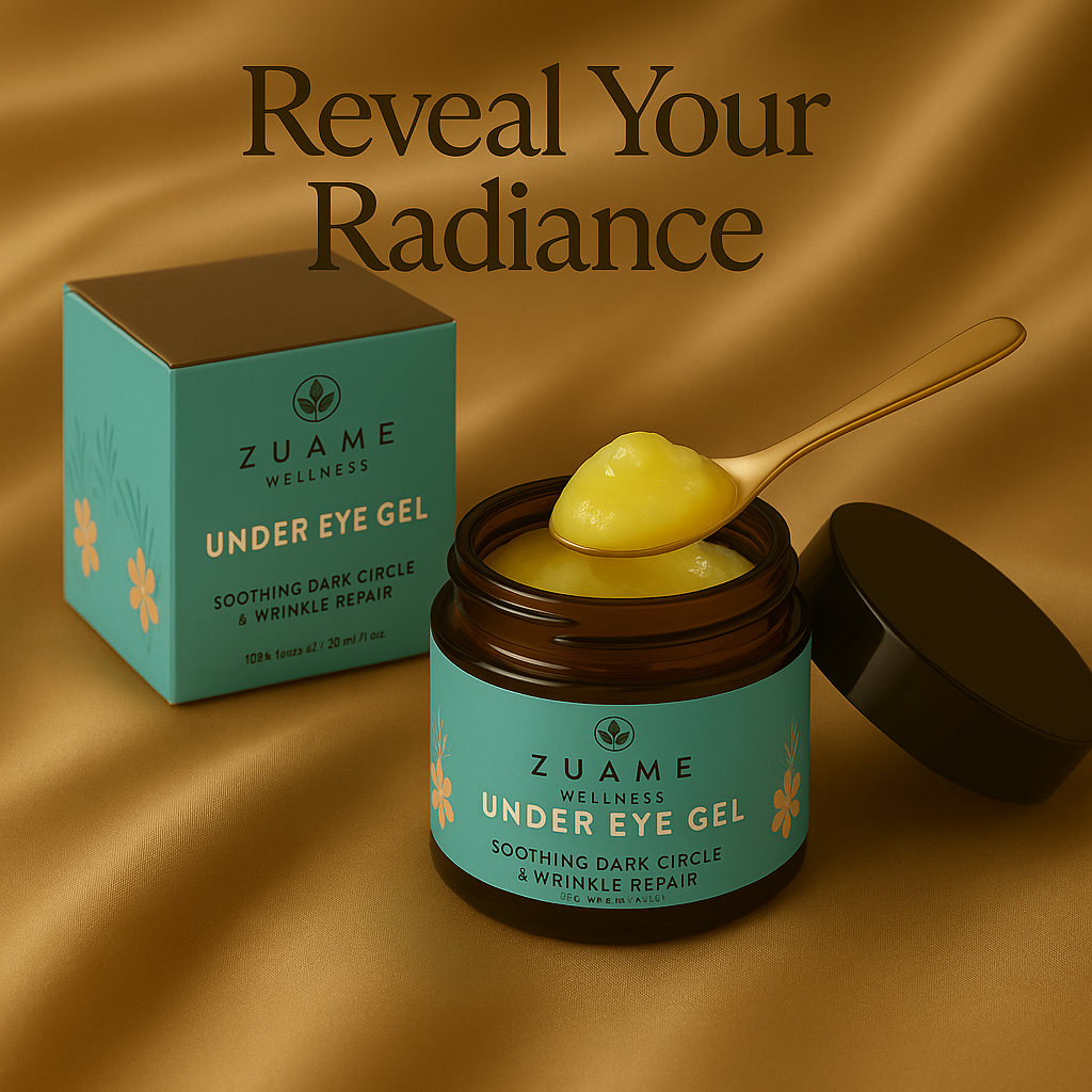 Mini Trial 5g Pack - Zuame Under Eye Gel Mini – Luxury Organic Solution for Dark Circles, Puffiness & Ageing Eyes