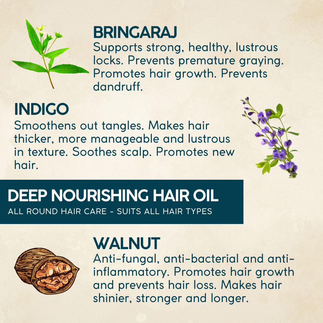 Deep Nourishing Hair Oil - Bhringraj, Kalonji & Onion Hair Treatment Oil For Thick Hair