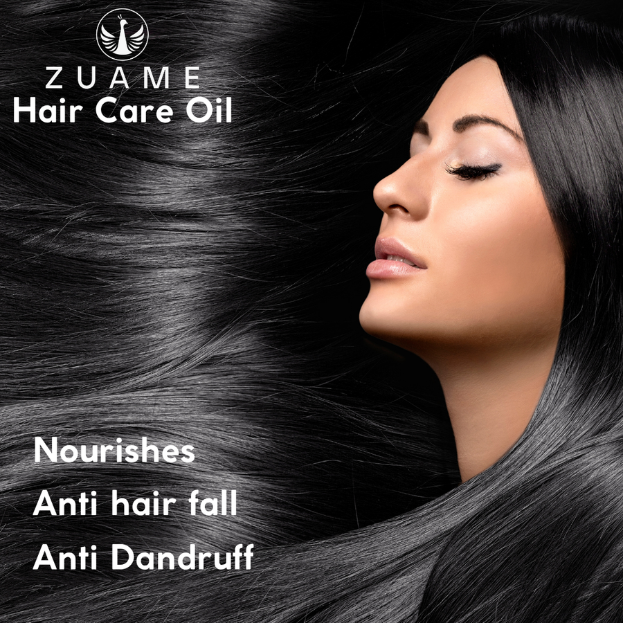 Zuame Hair Care Oil — Amla, Gudari Saag, Indigo & Jojoba for Greying, Hair Fall & Scalp Health