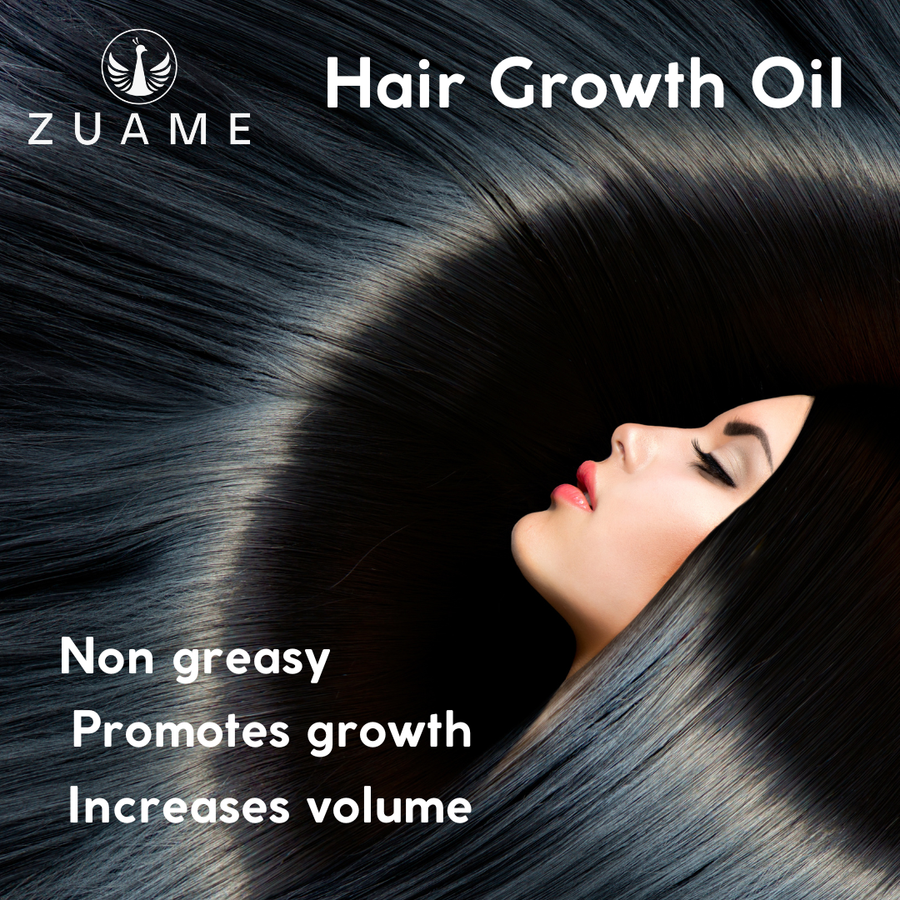 Zuame Hair Growth Oil - Hair Growth Oil With Bhringraj, Gudaari Saag, Garlic & Onion Shallots