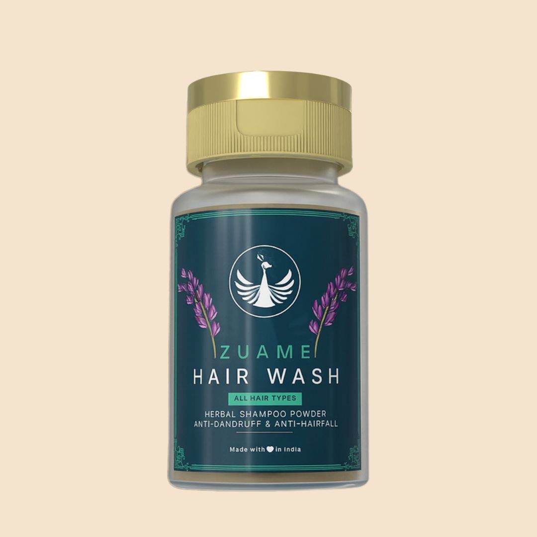 Zuame Hair Wash - 100% Herbal Powder Shampoo for Hair Fall & Dandruff Treatment