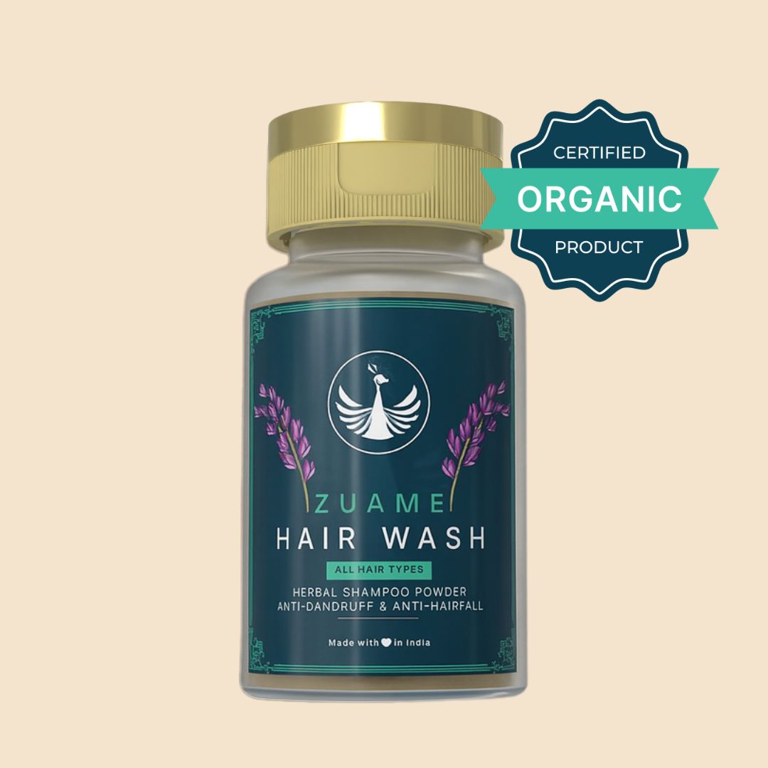 Zuame Hair Wash - 100% Herbal Powder Shampoo for Hair Fall & Dandruff Treatment