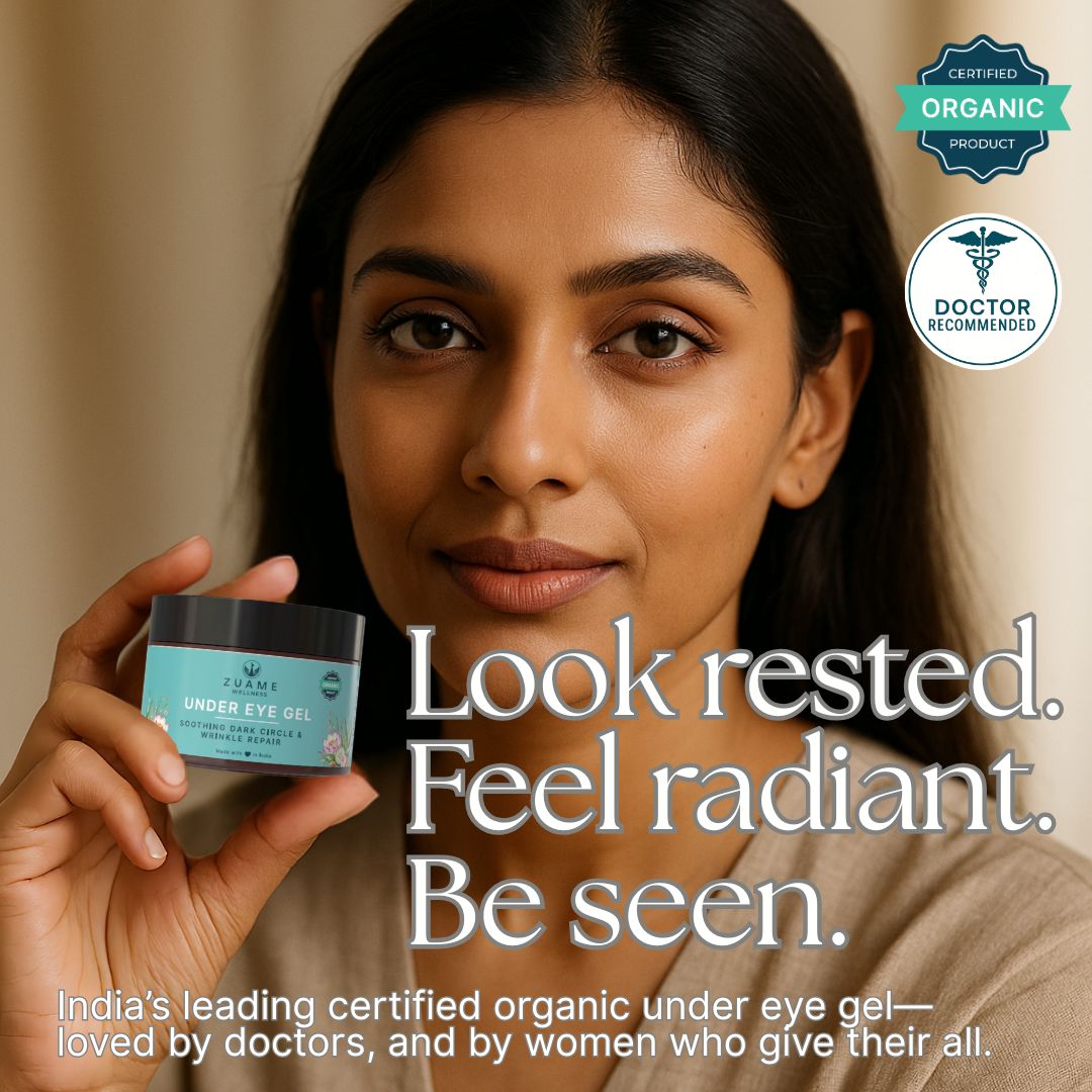 Mini Trial 5g Pack - Zuame Under Eye Gel Mini – Luxury Organic Solution for Dark Circles, Puffiness & Ageing Eyes