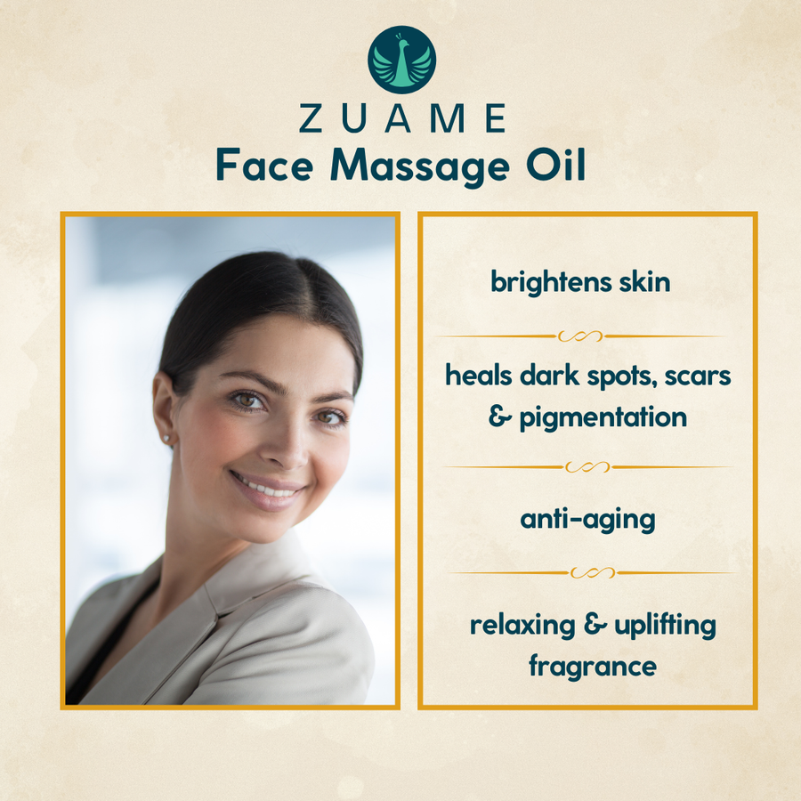 Face Massage Oil — Siddha-Formulated for Brightening, Pigmentation & Ageing Skin | Saffron, Red Sandal & Licorice | Certified Organic