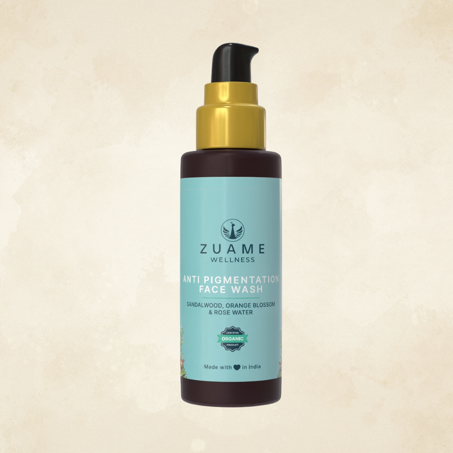 Zuame Clarifying Ritual Wash | Anti-Pigmentation Face Wash with Sandalwood, Turmeric & Neem | Certified Organic | For Women 35+