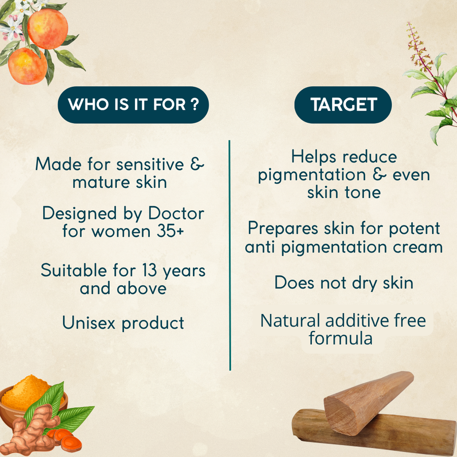Zuame Clarifying Ritual Wash | Anti-Pigmentation Face Wash with Sandalwood, Turmeric & Neem | Certified Organic | For Women 35+