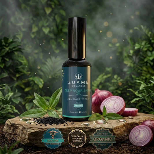 Deep Nourishing Hair Oil - Bhringraj, Kalonji & Onion Hair Treatment Oil For Thick Hair
