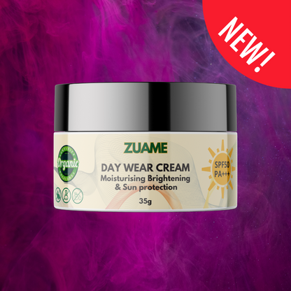 Zuame Day Wear Cream with Sun Protection SPF50 PA+++: Daily Moisturizer with Nourishing Botanicals and SPF