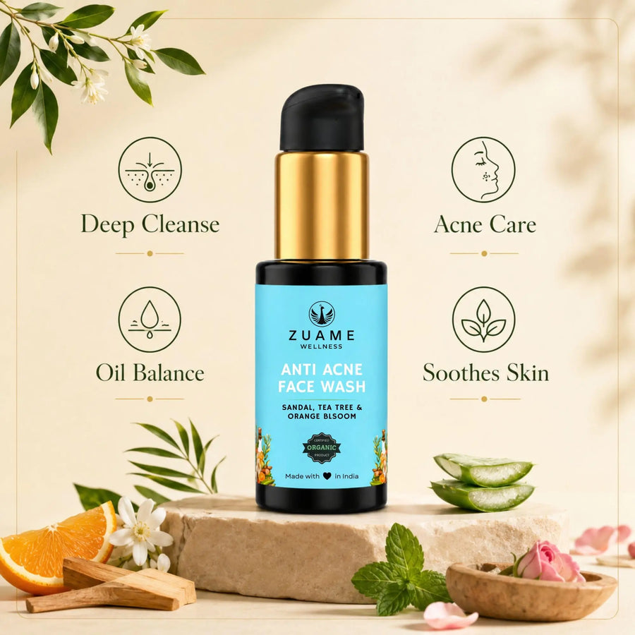 Anti-Acne Face Wash | Sandalwood, Neem & Turmeric | For Adult Hormonal Acne in Women 35+