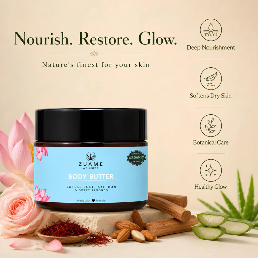 Deep Moisturising Restoring Body Butter with Lotus Rose and Saffron