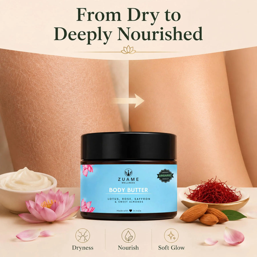 Deep Moisturising Restoring Body Butter with Lotus Rose and Saffron