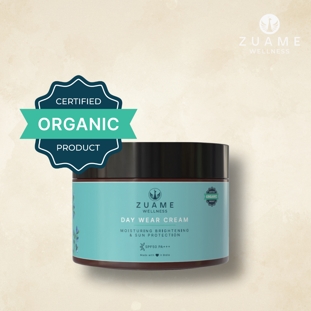 Zuame Day Wear Cream with Sun Protection SPF50 PA+++: Daily Moisturizer with Nourishing Botanicals and SPF