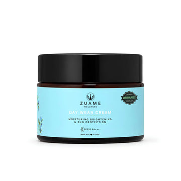 Zuame Day Wear Cream with Sun Protection SPF50 PA+++: Daily Moisturizer with Nourishing Botanicals and SPF