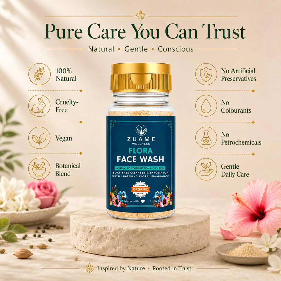 Flora Face Wash for Gentle Cleansing & Brightening
