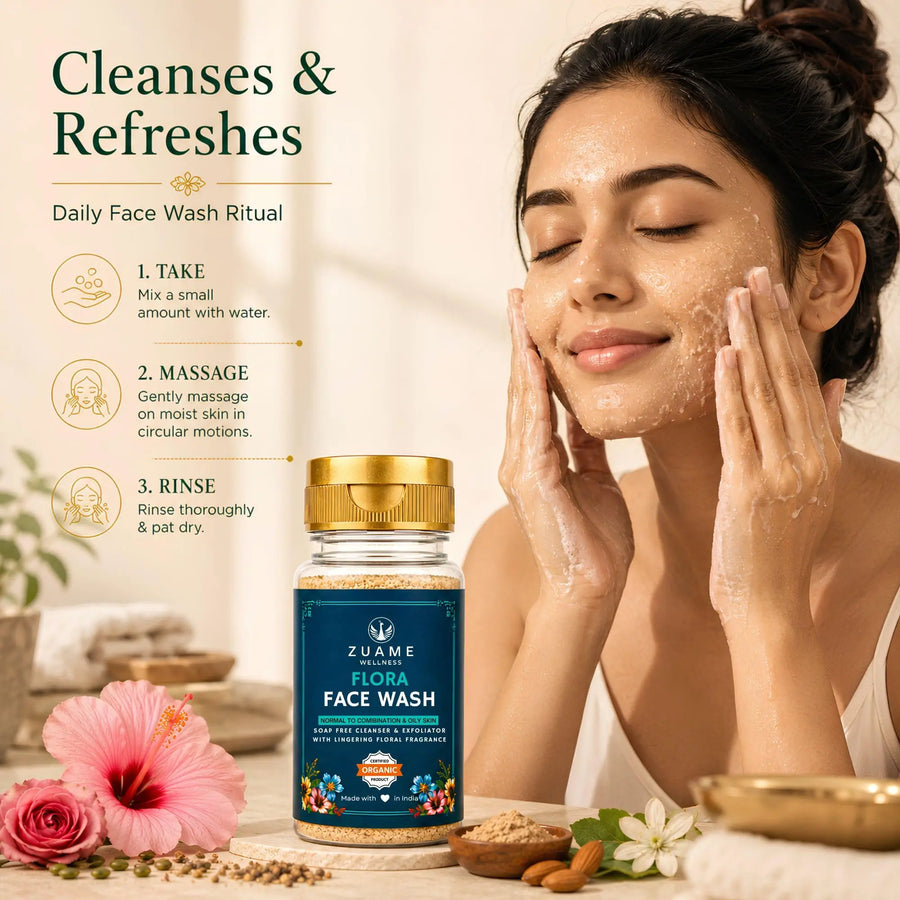 Flora Face Wash for Gentle Cleansing & Brightening