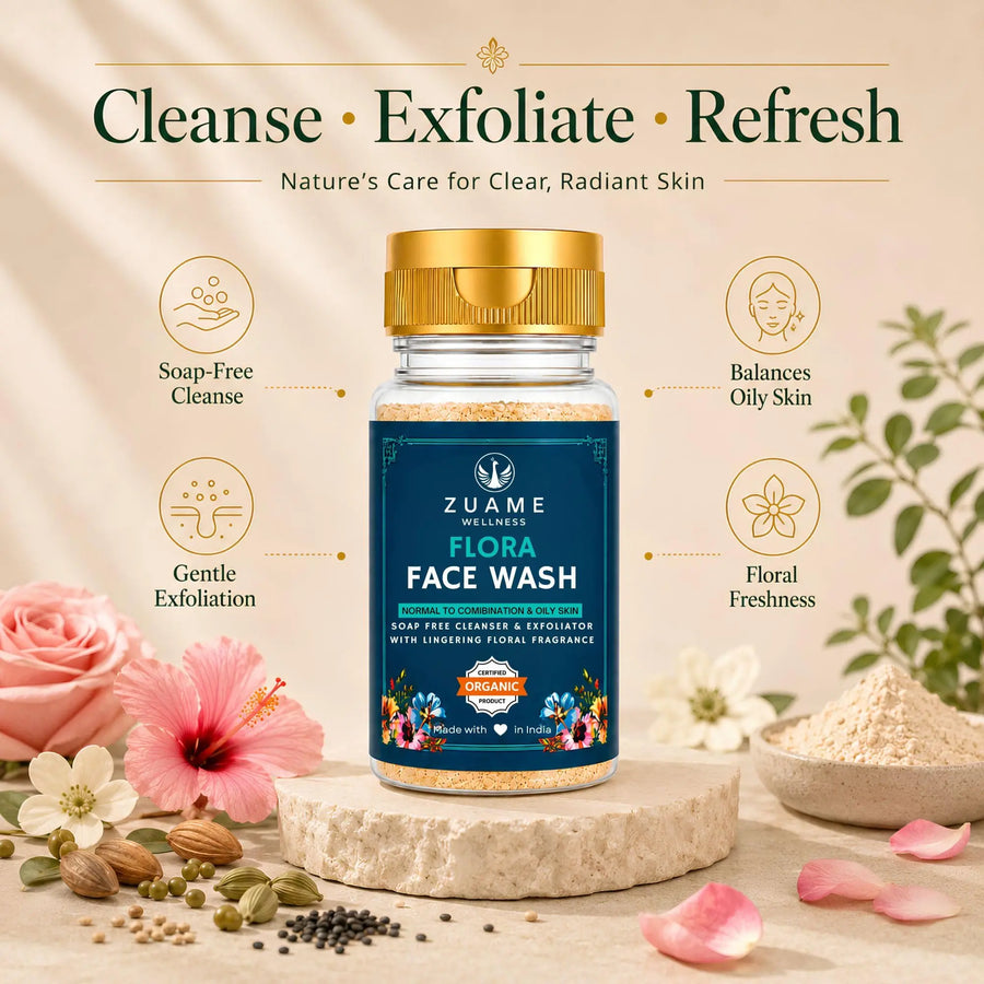 Flora Face Wash for Gentle Cleansing & Brightening