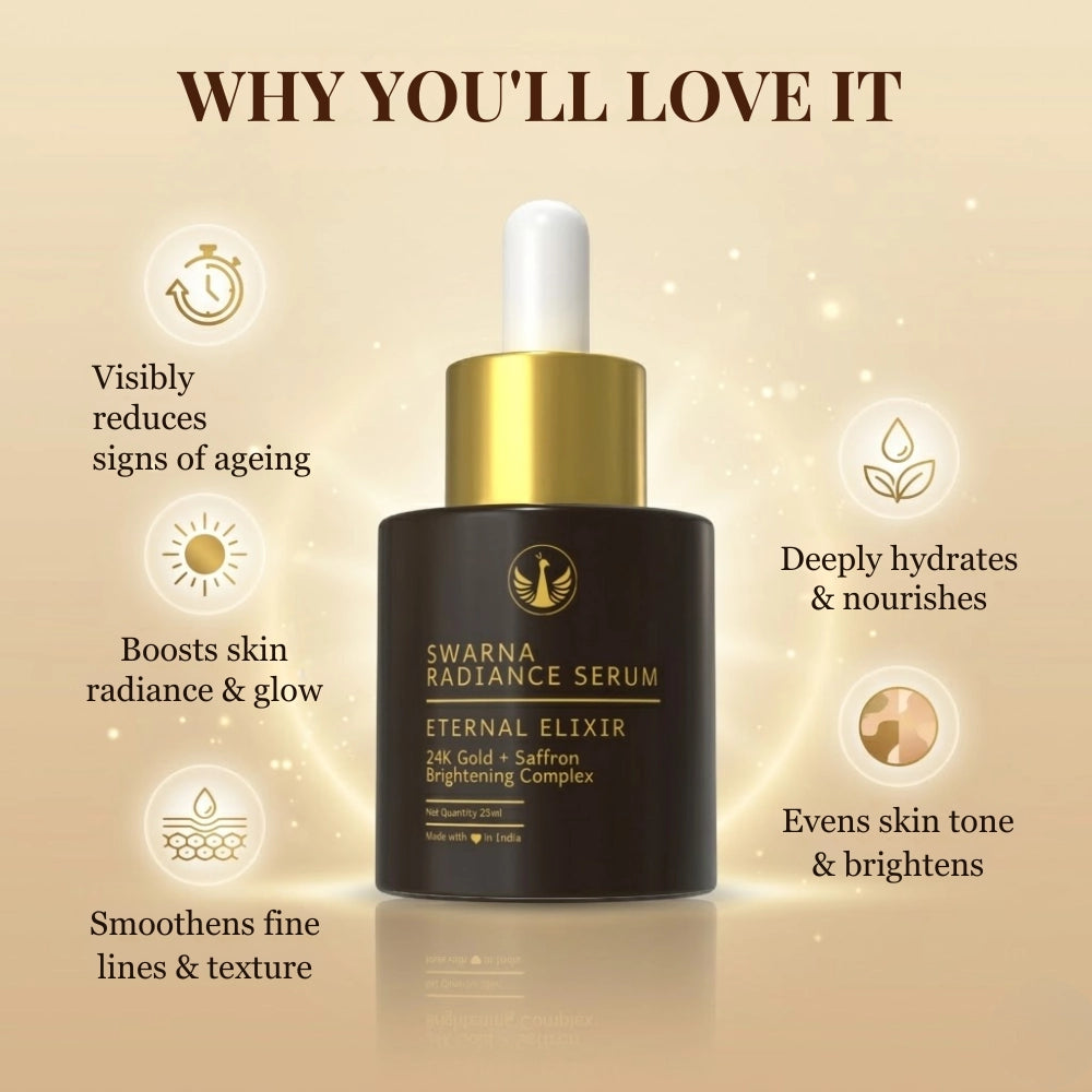 Swarna Radiance Ritual — Face Cream + Serum + Clay Masque