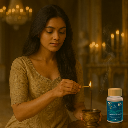 Zuame Luxury Herbal Oil Balance Shampoo Powder - 100% Natural Shampoo for Oiled Hair & Post Massage Wash
