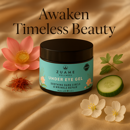 Mini Trial 5g Pack - Zuame Under Eye Gel Mini – Luxury Organic Solution for Dark Circles, Puffiness & Ageing Eyes