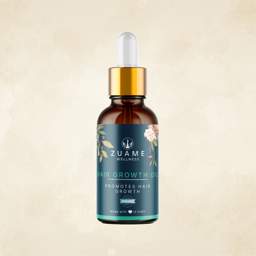 Zuame Hair Growth Oil - Hair Growth Oil With Bhringraj, Gudaari Saag, Garlic & Onion Shallots